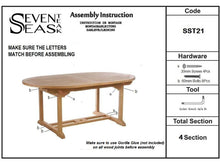 Load image into Gallery viewer, Teak Wood Hawaii Oval Outdoor Extension Table