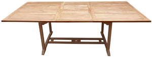 Teak Wood San Juan Rectangular Outdoor Extension Table