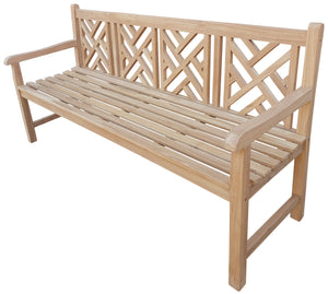 Teak Wood Saint Thomas Outdoor Bench, 6 Foot