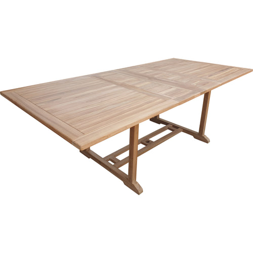 Teak Wood Cassandra Double Rectangular Extension Table, 71 to 94 inch