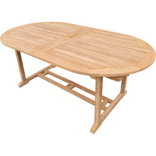 Load image into Gallery viewer, Teak Wood Alexandra Oval Double Extension Table, 71 to 94 inch