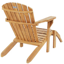 Load image into Gallery viewer, Teak Wood Seven Seas Adirondack Chair with Pull-Away Footstool