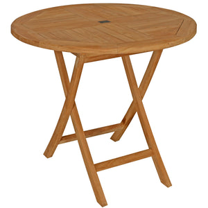 Teak Wood Sanibel Outdoor Folding Table, 36 inch