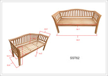 Load image into Gallery viewer, Teak Wood Oklahoma Outdoor Patio Bench, 5 Foot