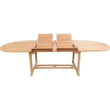Load image into Gallery viewer, Teak Wood Santa Cruz Oval Double Extension Dining Table, 78 to 118 inches