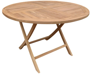 Teak Wood Panama Outdoor Folding Table, 47 inch