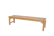 Load image into Gallery viewer, Teak Wood Ocean City Outdoor Backless Bench, 6 Foot