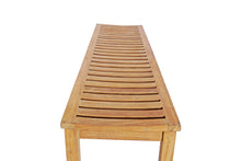 Load image into Gallery viewer, Teak Wood Ocean City Outdoor Backless Bench, 6 Foot