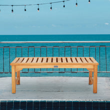 Load image into Gallery viewer, Teak Wood Ocean City Outdoor Backless Bench, 4 Foot