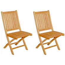 Load image into Gallery viewer, Teak Wood Naples Outdoor Folding Side Chair, set of 2