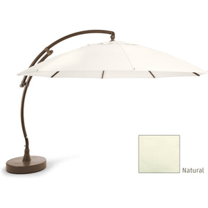 Sun Garden 13 Ft. Cantilever Umbrella or Parasol, the Original from Germany, Natural Color Canopy with Bronze Frame