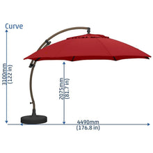 Load image into Gallery viewer, Sun Garden 13 Ft. Cantilever Umbrella or Parasol, the Original from Germany, Natural Color Canopy with Bronze Frame