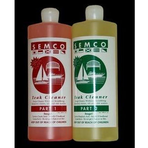 Semco Teak Wood Cleaner Quart - 2 Part Set